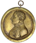 Altdeutsche Münzen und Medaillen - Bayern - Maximilian Joseph, 1799-1825, ab 1806 König
Einseitige Messingmedaille in Fassung (ehemals als Dose gearb...