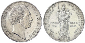 Altdeutsche Münzen und Medaillen - Bayern - Maximilian II. Joseph, 1848-1864
Doppelgulden 1855. Mariensäule. vorzüglich, berieben Jaeger 84. Thun 97....