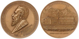 Altdeutsche Münzen und Medaillen - Bayern-Gemeinde Partenkirchen - 
Bronzemedaille 1893 von Lauer. A.d. Tod des Michael Sachs (1837-1893), Gründer de...