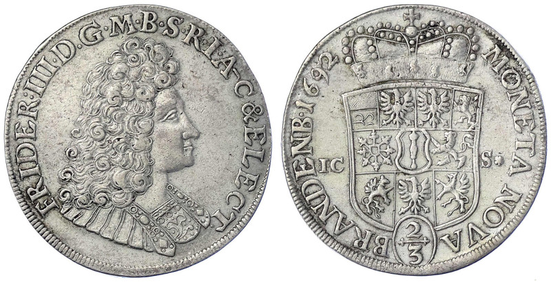 Altdeutsche Münzen und Medaillen - Brandenburg-Preußen - Friedrich III., 1688-17...