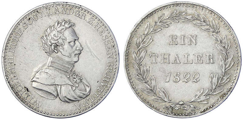 Altdeutsche Münzen und Medaillen - Hessen-Kassel - Wilhelm II., 1821-1847
Taler...