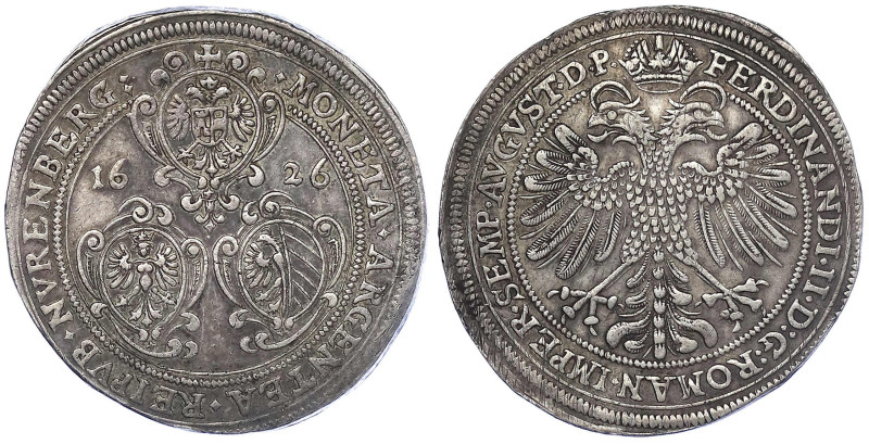 Altdeutsche Münzen und Medaillen - Nürnberg-Stadt - 
Reichstaler 1626. Reichsad...