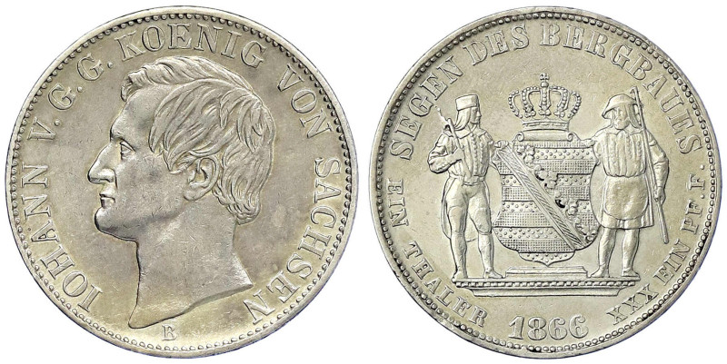 Altdeutsche Münzen und Medaillen - Sachsen-Albertinische Linie - Johann, 1854-18...