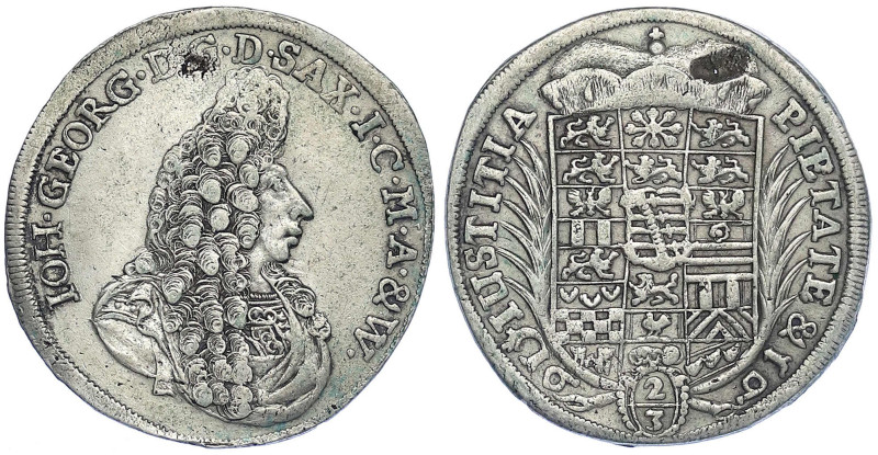 Altdeutsche Münzen und Medaillen - Sachsen-Eisenach - Johann Georg II., 1686-169...