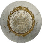 Reichssilbermünzen J. 19-178 - Lübeck - 
Prägestempel (Matrize) zur Wertseite des 3 Mark 1913. Eisen, 60 X 45 mm. vorzüglich, kl. Kratzer, min. rosti...