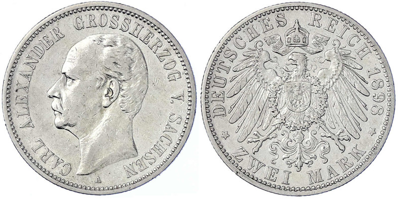 Reichssilbermünzen J. 19-178 - Sachsen-Weimar-Eisenach - Carl Alexander, 1853-19...