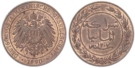 Kolonien und Nebengebiete - Deutsch Ostafrika - 
Pesa 1890. fast Stempelglanz Jaeger 710.