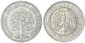 Weimarer Republik - Kursmünzen - 5 Reichsmark Eichbaum Silber 1927-1933
1928 E. gutes vorzüglich Jaeger 331.