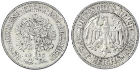 Weimarer Republik - Kursmünzen - 5 Reichsmark Eichbaum Silber 1927-1933
1928 F. sehr schön, kl. Randfehler Jaeger 331.