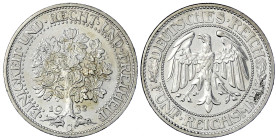 Weimarer Republik - Kursmünzen - 5 Reichsmark Eichbaum Silber 1927-1933
1932 G. vorzüglich/Stempelglanz Jaeger 331.
