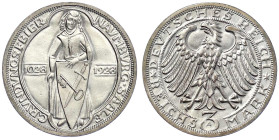 Weimarer Republik - Gedenkmünzen - 3 Reichsmark Naumburg/Saale
1928 A. vorzüglich/Stempelglanz, winz. Randfehler Jaeger 333.