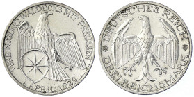 Weimarer Republik - Gedenkmünzen - 3 Reichsmark Waldeck
1929 A. gutes vorzüglich Jaeger 337.