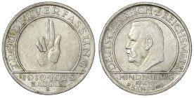 Weimarer Republik - Gedenkmünzen - 5 Reichsmark Schwurhand
1929 E. vorzüglich Jaeger 341.