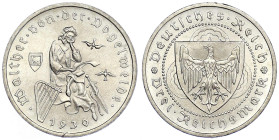 Weimarer Republik - Gedenkmünzen - 3 Reichsmark Vogelweide
1930 A. vorzüglich/Stempelglanz, kl. Randfehler Jaeger 344.