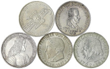 Münzen der Bundesrepublik Deutschland - Gedenkmünzen - 5 Deutsche Mark, Silber, 1952-1979
Komplettsammlung der 5 DM-Gedenkstücke: 1952 Germanisches M...