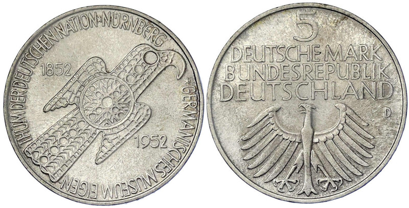 Münzen der Bundesrepublik Deutschland - Gedenkmünzen - 5 Deutsche Mark, Silber, ...