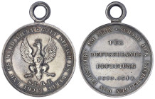 Orden und Ehrenzeichen - Deutschland - Deutsche Länder, bis 1918
Frankfurt: Silberne Kriegsdenkmünze für die Freiwilligen von 1813/1814. 35 mm; 14,79...