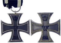 Orden und Ehrenzeichen - Deutschland - Deutsche Länder, bis 1918
Preußen: Eisernes Kreuz I. Klasse 1914 gewölbte Form, ohne Hersteller und II. Klasse...
