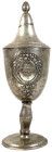 Varia - Silber - 
Deckelpokal Silber 800/1000. Schachklub Eimsbüttel für den endgültigen Sieger W. Schönmann 1935. Höge 32 cm; 374,76 g. verbogen...