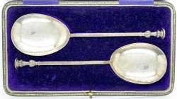 Varia - Silber - Großbritannien
Paar von 2 Biscuitlöffeln, Sterlingsilber (925/1000), Sheffield 1911, Hersteller William Hutton & Sons. 97,09 g. Im E...