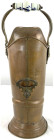 Varia - Sonstige Antiquitäten - 
Alter Schirmständer, Kupfer/Messing mit Porzellangriff. Höhe 40,5 cm. einige Dellen