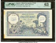 Algeria Banque de l'Algerie 500 Francs 27.5.1943 Pick 93 PMG Choice Uncirculated 63. Previously mounted. HID09801242017 © 2022 Heritage Auctions | All...