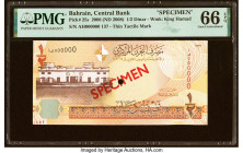 Bahrain Central Bank of Bahrain 1/2 Dinar 2006 (ND 2008) Pick 25s Specimen PMG Gem Uncirculated 66 EPQ. One POC. HID09801242017 © 2022 Heritage Auctio...