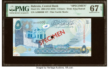 Bahrain Central Bank of Bahrain 5 Dinars 2006 (ND 2008) Pick 27s Specimen PMG Superb Gem Unc 67 EPQ. One POC. HID09801242017 © 2022 Heritage Auctions ...