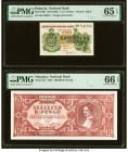 Bulgaria Bulgaria National Bank 1 Lev Srebro ND (1920) Pick 30b PMG Gem Uncirculated 65 EPQ; Hungary Hungarian National Bank 100,000 B.-Pengo 3.6.1946...
