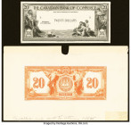 Canada Toronto, ON- Canadian Bank of Commerce $20 2.1.1917 Ch.# 75-16-04-16P Front and Back Proof Extremely Fine-Crisp Uncirculated. Tape and annotati...