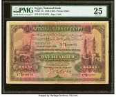 Egypt National Bank of Egypt 100 Pounds 4.6.1936 Pick 17c PMG Very Fine 25. Annotations, splits and minor rust noted. HID09801242017 © 2022 Heritage A...