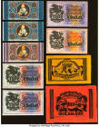 Germany Cloth Notgeld Group of 9 Examples About Uncirculated-Crisp Uncirculated. HID09801242017 © 2022 Heritage Auctions | All Rights Reserved