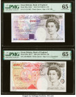 Great Britain Bank of England 20; 50 Pounds 1991 (ND 1990-91); 1994 (ND 1993-98) Pick 384a; 388a Two Examples PMG Gem Uncirculated 65 EPQ (2). HID0980...