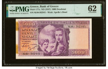 Greece Bank of Greece 5000 Drachmai ND (1947) Pick 177a PMG Uncirculated 62. Previous mounting. HID09801242017 © 2022 Heritage Auctions | All Rights R...