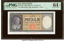 Italy Banco d'Italia 1000 Lire 1949 Pick 88b PMG Choice Uncirculated 64 EPQ. HID09801242017 © 2022 Heritage Auctions | All Rights Reserved