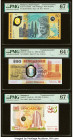 Malaysia Bank Negara 50 Ringgit 1998 Pick 45 KNB49 Commemorative PMG Superb Gem Unc 67 EPQ; Singapore Board of Commissioners of Currency 50; 25 Dollar...