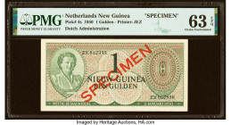 Netherlands New Guinea Nieuw-Guinea 1 Gulden 2.1.1950 Pick 4s Specimen PMG Choice Uncirculated 63 EPQ. HID09801242017 © 2022 Heritage Auctions | All R...