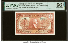 Paraguay Banco del Paraguay 50 Guaranies 1943 Pick 181 PMG Gem Uncirculated 66 EPQ. HID09801242017 © 2022 Heritage Auctions | All Rights Reserved