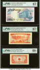 South Vietnam National Bank of Viet Nam 1000; 1 Dong ND (1971); 1966 (ND 1975) Pick 29a; 40a Two Examples PMG Superb Gem Unc 67 EPQ (2); Vietnam Natio...