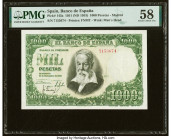 Spain Banco de Espana 1000 Pesetas 31.12.1951 (ND 1953) Pick 143a PMG Choice About Unc 58. HID09801242017 © 2022 Heritage Auctions | All Rights Reserv...