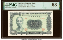 Vietnam National Bank of Viet Nam 5000 Dong 1953 Pick 66a PMG Choice Uncirculated 63. A small hole is noted on this example. HID09801242017 © 2022 Her...