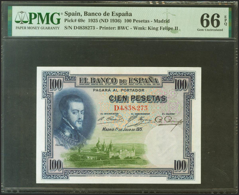 100 Pesetas. 1 de Junio de 1925. Serie D. (Edifil 2021: 350, Pick: 69c). Inusual...