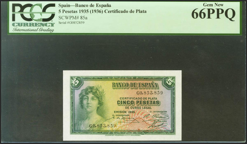 5 Pesetas. 1935. Certificado de Plata. Serie G. (Edifil 2021: 363b, Pick: 85a). ...