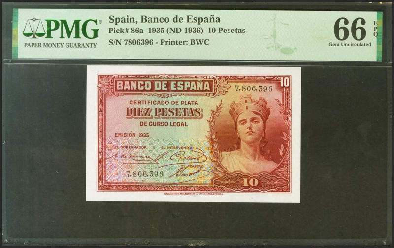 10 Pesetas. 1935. Certificado de Plata. Sin serie. (Edifil 2021: 364, 86a). Inus...