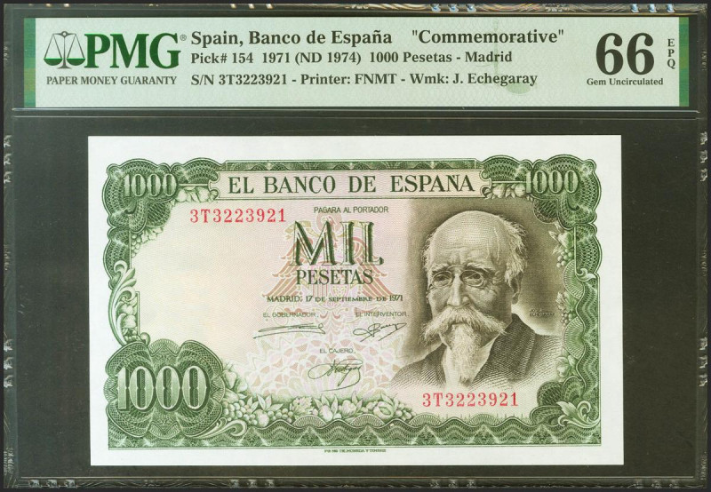 1000 Pesetas. 17 de Septiembre de 1971. Serie 3T. (Edifil 2021: 474c, Pick: 154)...