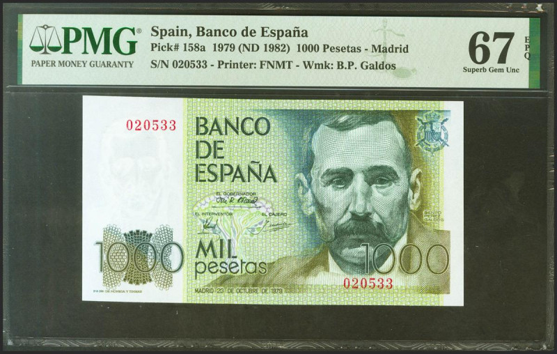 1000 Pesetas. 23 de Octubre de 1979. Sin serie y numeración muy baja. (Edifil 20...