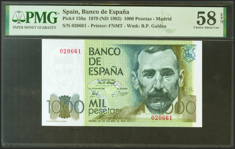 1000 Pesetas. 23 de Octubre de 1979. Sin serie. (Edifil 2021: 477, Pick: 158a). ...