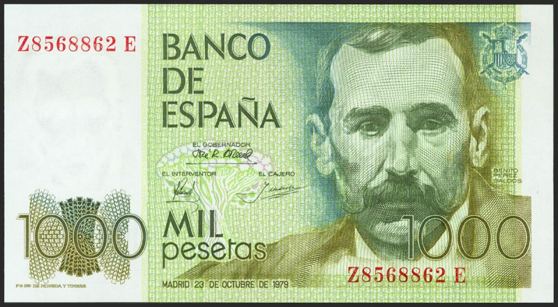 1000 Pesetas. 23 de Octubre de 1979. Serie Z-E. (Edifil 2021: 477a). SC.