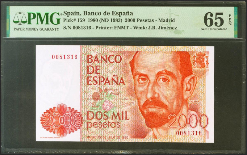 2000 Pesetas. 22 de Julio de 1980. Sin serie y numeración baja. (Edifil 2021: 47...