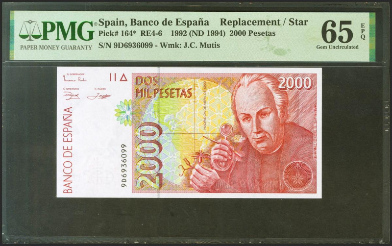 2000 Pesetas. 24 de Abril de 1992. Serie especial 9D. (Edifil 2021: 482Ab, Pick:...